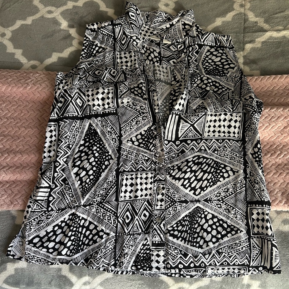 Black & White Blouse